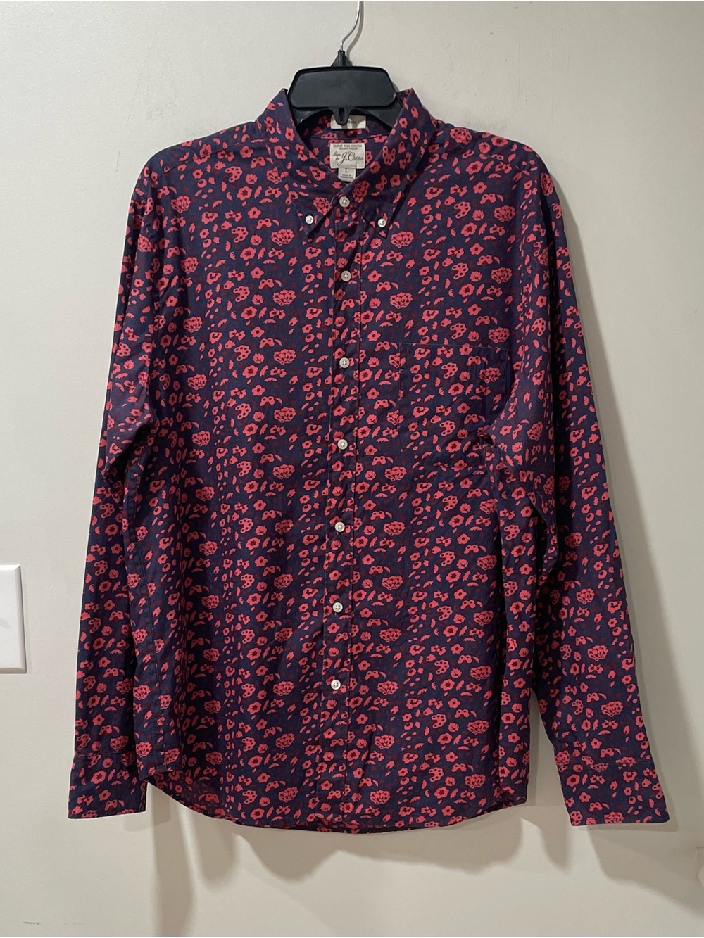 J Crew Secret Wash Classic Floral Long Sleeve Button Down Shirt Cotton Preppy